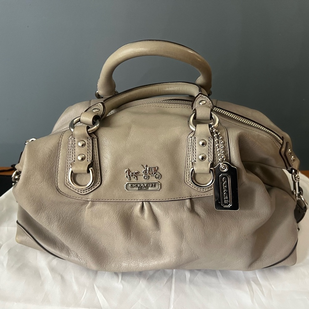 Coach Taupe Leather Satchel
